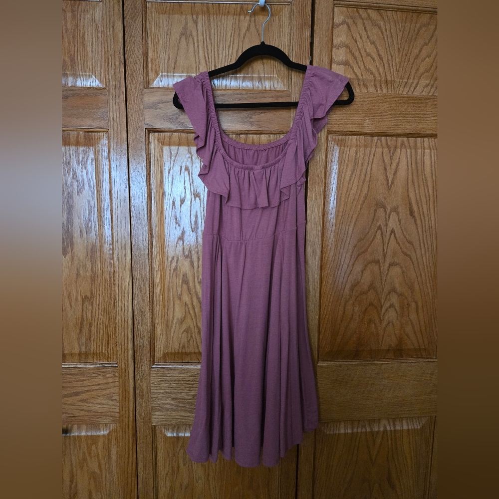 Torrid Mauve Off Shoulder Spring Dress